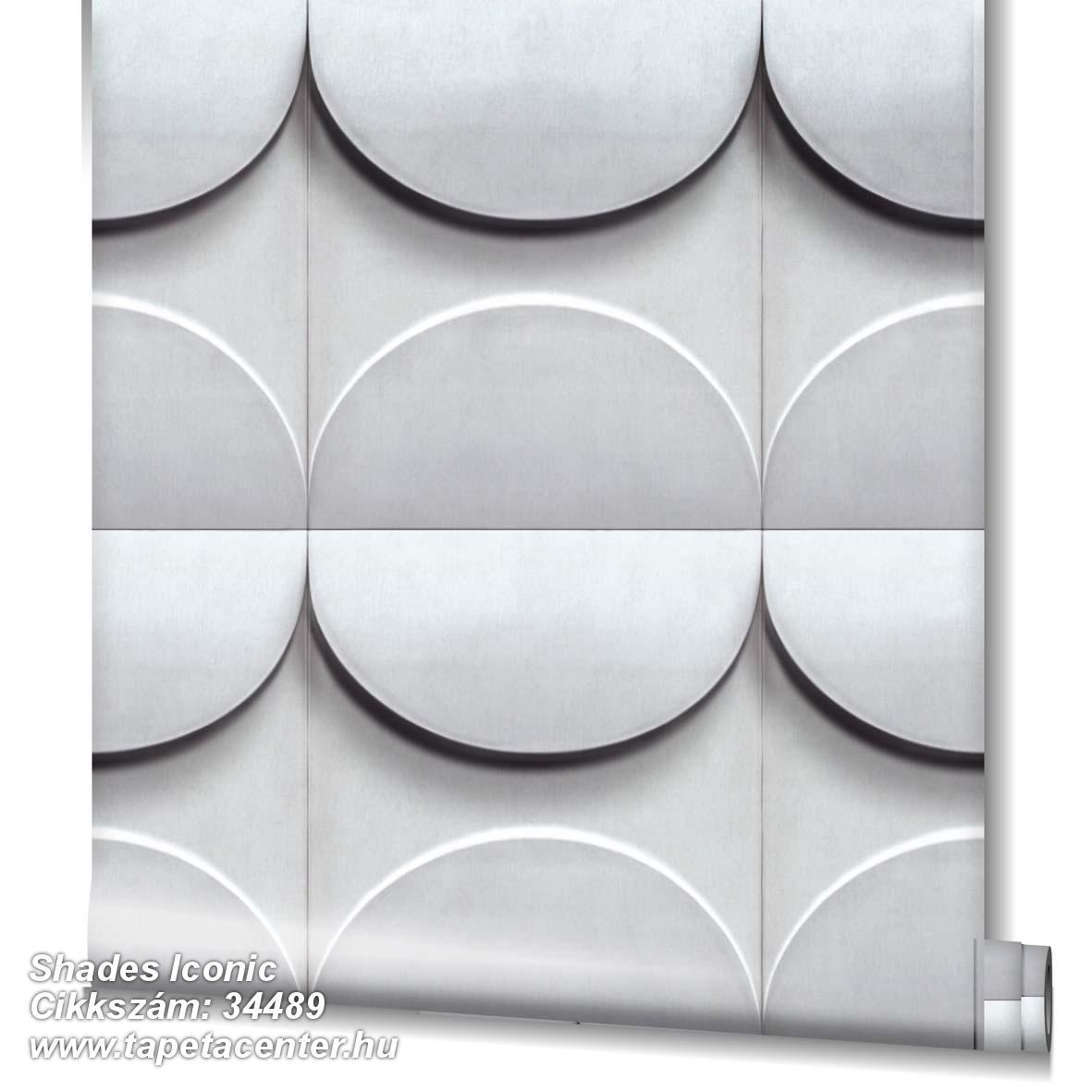 3d hatású,geometriai mintás,szürke,lemosható,vlies tapéta 
